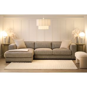 Dolce Hörnsoffa - Dark Taupe Linen - Vänster