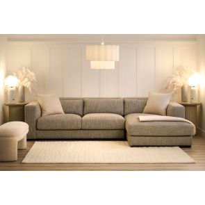 Dolce Hörnsoffa - Dark Taupe Linen - Höger