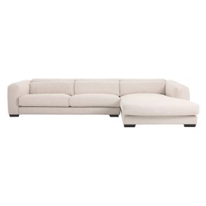 Dolce Ecksofa Extra Large – Rechtsseitig - Naturleinen