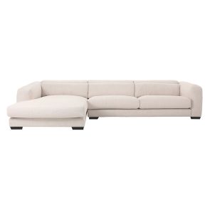 Dolce Ecksofa Extra Large – Linksseitig – Naturleinen