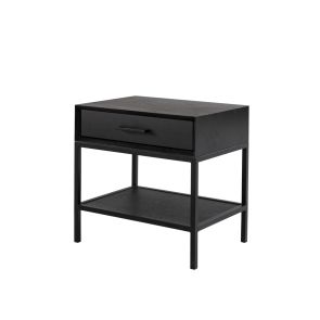 Duo Black Bedside Table