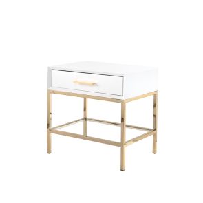 Duo White Bedside Table