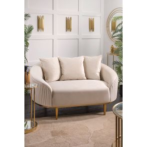 Ella Loveseat - Gesso
