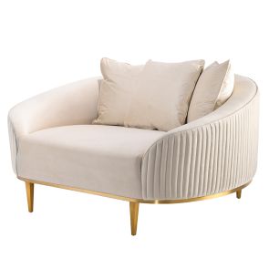 Ella Loveseat - Gesso