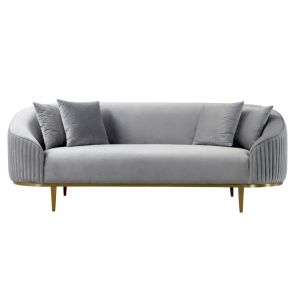 Ella 3-sitssoffa - Dove Grey - Ben i Mässing