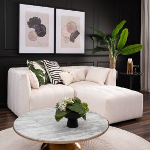 Essen Pouf Ottomano – Crema Ciniglia 