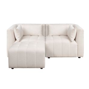 Essen Two Seat Corner Sofa – Ivory Chenille 