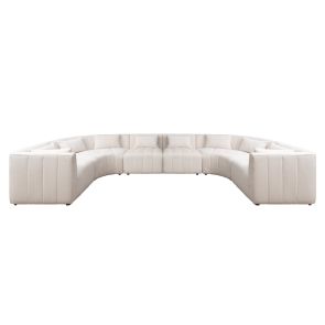 Essen Lounge Suite – Ivory Chenille