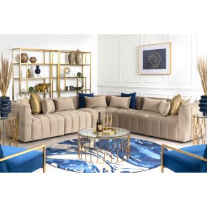 Essen Large Corner Sofa – Taupe