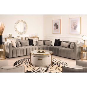 Essen Large Corner Sofa – Dove Grey 