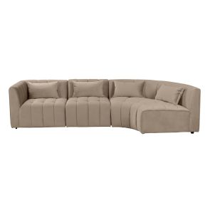 Essen Right Hand Curved Corner Sofa – Taupe