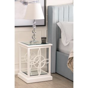Etienne White Side Table 
