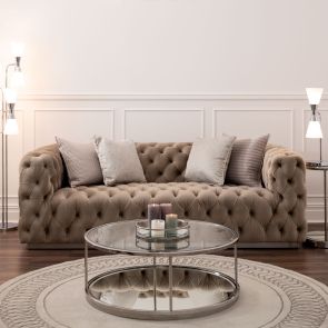 Frankfurt 3-Zitsbank Taupe