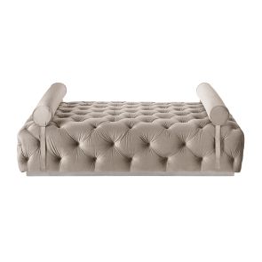 Frankfurt Dagbädd - Taupe - Borstat Silver 