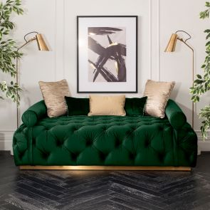 Frankfurt Day Bed - Bottle Green - Brushed Gold