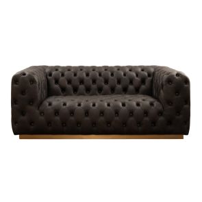 Frankfurt Two Seat Sofa – Ebony Leather