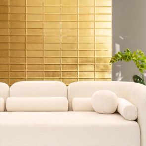 Rectangular Gold Leaf Wall Tiles 