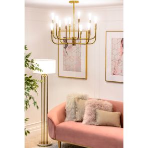 Gracia Twelve Light Pendant Brass 