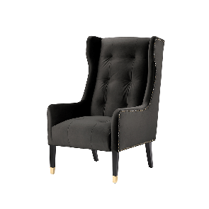 Grayson Armchair Black – Brushed Gold