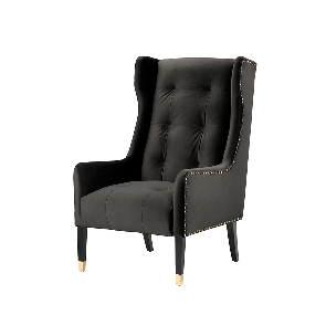 Grayson Fauteuil Zwart – Geborsteld Goud