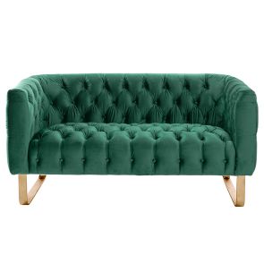 Grosvenor 2-Sitzer Sofa - Flaschengrün - Messing