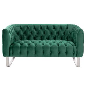 Grosvenor 2-Sitzer Sofa - Flaschengrün - Silber