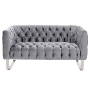 Grosvenor 2-Sitzer Sofa - Taubengrau - Silber