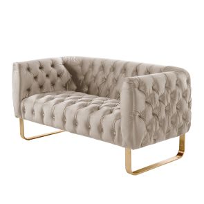 Grosvenor 2-Sitzer Sofa - Taupe - Messing