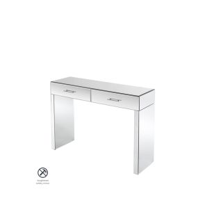 Harper Mirrored Console Table – Silver Details