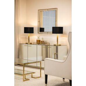 Harper Mirrored Sideboard – Champagne Gold Details
