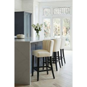 Hatfield Set de 2 Taburete de mostrador - Piel PU Crema