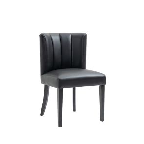 Set 2 Hatfield Dining Chair - Black Faux Leather