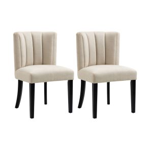 Set of 2 Hatfield Dining Chairs - Limestone     