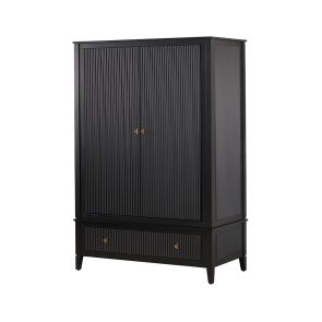 Heidi Black Wardrobe Brass/Silver 