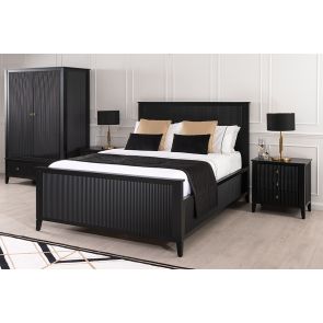 Heidi Black Wardrobe Brass/Silver 