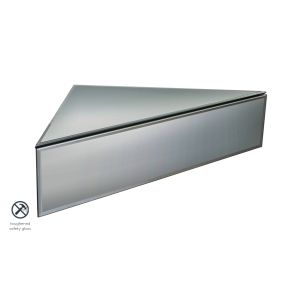 Inga Corner Smoke Mirror Floating Bedside / Shelf / Storage System