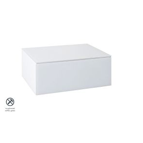 Inga Table de chevet / Console / Etagère / Rangement flottant en miroir blanc