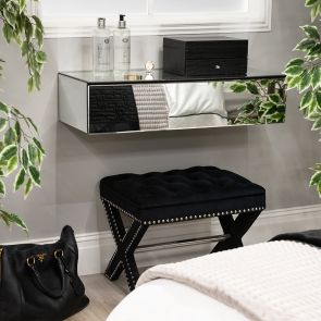 Inga Smoked Mirror Floating Console Table