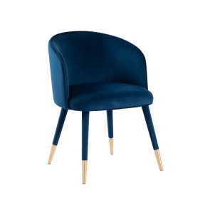 Bellucci chaise, extrémités or - Bleu marine