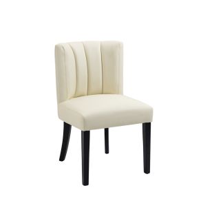 Set 2 Hatfield Dining Chair - Cream Faux leather  