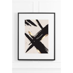 Black Gold No.3 Wall Art - Black Frame