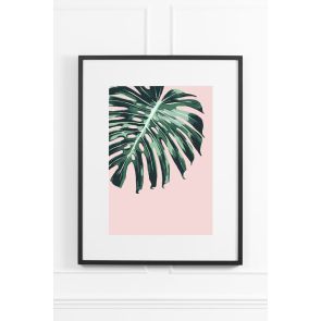 Tropical Blush Tavla No2 - Svart Ram