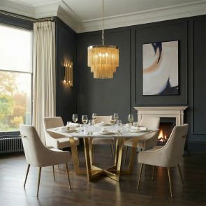 Kronos Brass Dining Table 
