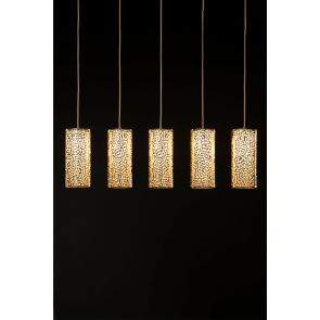 Moray Five Light Pendant Brass 