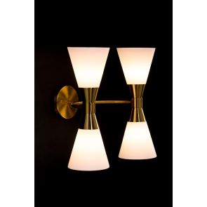Camille Double Wall Light Brass