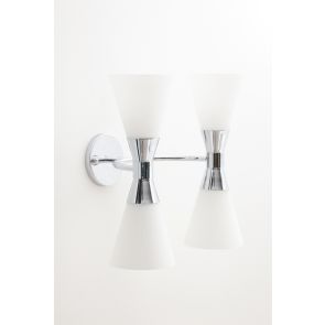 Camille Lampe murale double en argent