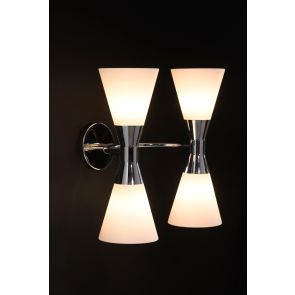 Camille Double Wall Light Chrome