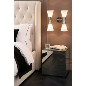 Camille Lampe murale double en argent