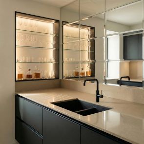 Jeu de grandes tuiles miroir mural rectangulaire