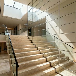 Jeu de grandes tuiles miroir mural rectangulaire